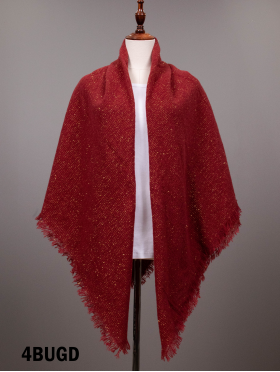 Sparkles Square Blanket Scarf W/ Fringe